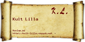 Kult Lilla névjegykártya